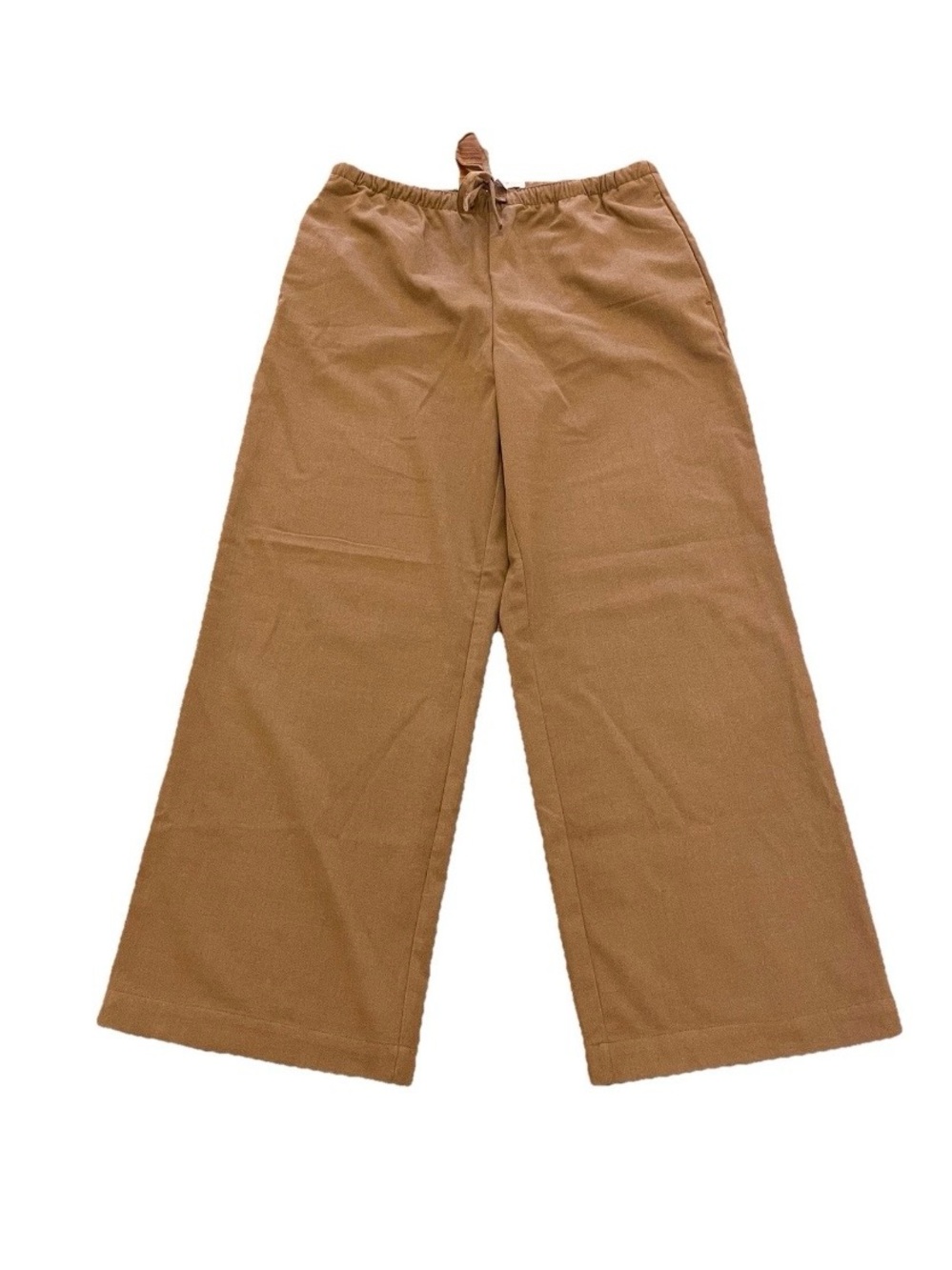 Loft M The Sawyer Pull On Relaxed Wide-Leg Heathered Brushed Flannel Camel Brown